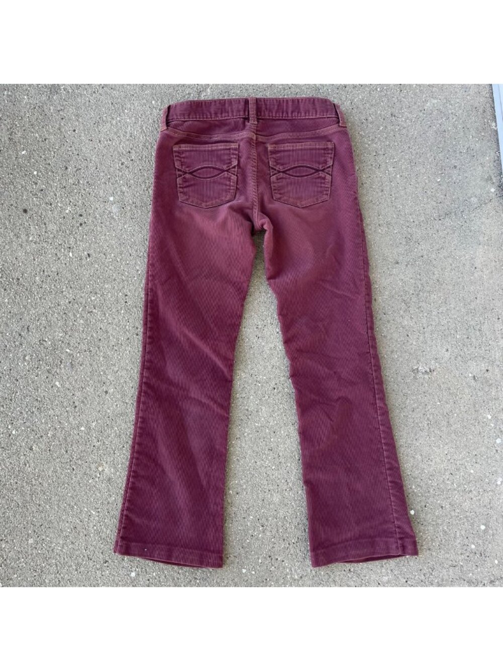 Vintage Abercrombie Rose Pink Corduroy Pants Stretch Women's 0 Low Rise Bootcut - Picture 2 of 11